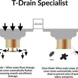 plantex Floor Brass Push Down Strainer image 5