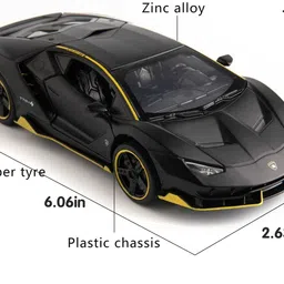 funablo Diecast Lamborghini Lp770 Toy Car Scale Model,Pull Back Veichles Alloy Supercar image 3