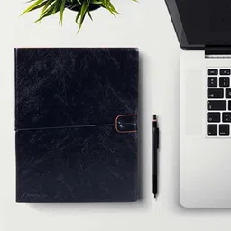 jhingalala Soft Leather Finish Executive Diary Notebook with Elastic Closure, 80 GSM A5 Notebook Ruled 224 Pages image 2