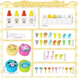 zibuyu Mini Salad Dressing Bottles Set 45pcs Portable Sauce Dispenser for Kids Food Feeder image 2