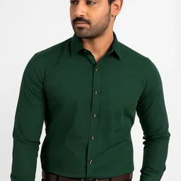 manchester & co Men Regular Fit Solid Spread Collar Casual Shirt-picture-28