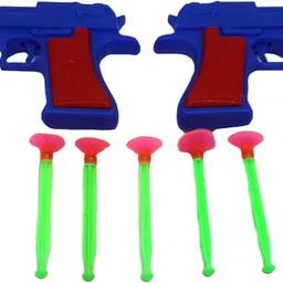 hgamy 2 Plastic Gun Toys for Kids with 5 Dart Bullets Guns & Darts image 4