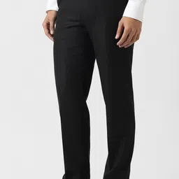 van heusen Men Slim Fit Black Polyester Trousers image 4