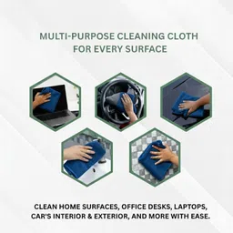 homnix Microfiber Cleaning Towel Cloth 40x40cms 250 GSM Highly Absorbent Dust Lint Free Wet and Dry Microfiber Cleaning Cloth image 5