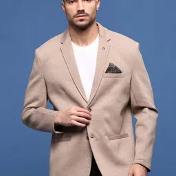 showoffff Men Solid Single Breasted Casual Blazer image 1