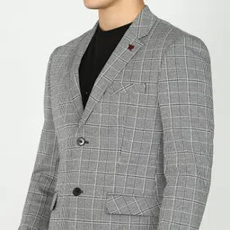 killer Men Checkered Single Breasted Casual Blazer image 5