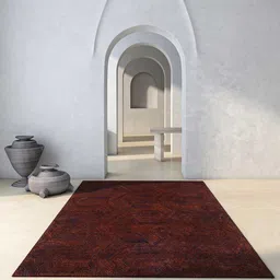 jaipur rugs Red Geometric Wool 8 ft x 10 ft Hand Tuftted Carpet image 1