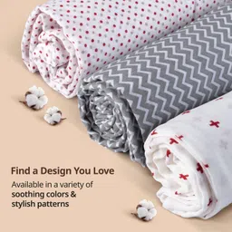 luvlap Printed Single Swaddling Baby Blanket for AC Room image 4