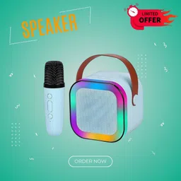 FYDs 10W Bluetooth Speaker Wireless Karaoke Mic Speaker with RGB Light speakersWE77 10 W Bluetooth Home Audio Speaker-image-61