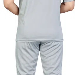 nispruh Men Night Suit Set Grey Striped image 2