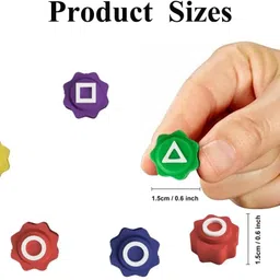 countrylink Gonggi Korean Game Set of 5 Stones Gaming Dice Set with Colorful Button Design image 5