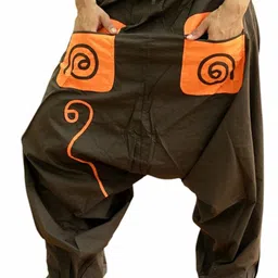 whitewhale Solid Cotton Men Harem Pants-picture-21