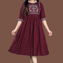 dichika enterprise Women Fit and Flare Black Midi/Calf Length Dress-picture-5