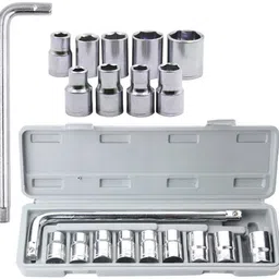 fabunik 10 pcs tool kit Wrench socket Spanner Set Automobile car & bike Repair Tool Kit Socket Set image 1