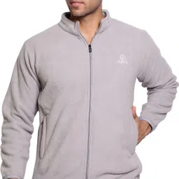 aema Men Self Design Fleece Jacket image 1