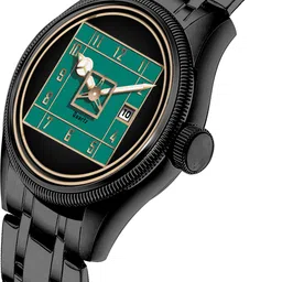 onir Date & Time Analog Quartz For Men/Boys Analog Watch Analog Watch - For Men Black Stainless Steel Chain Analogue Quartz Movement boys Wrist Watch image 2