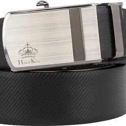 harlie king Men Formal, Party, Evening Black Genuine Leather Reversible Belt image 2