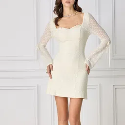 bhuvi styles Women Bodycon White Mini/Short Dress-picture-32