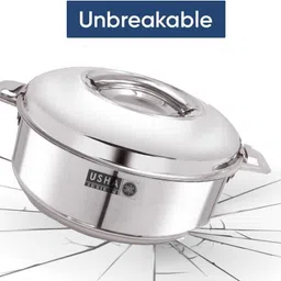 usha shriram 1.5L (2Pcs) Insulated Stainless Steel Hot-Case Casserole With Lid Pack of 2 Thermoware Casserole image 5
