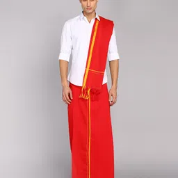 Feather Green Fancy Dhoti Solid Men Dhoti image 1