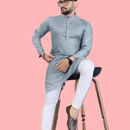 tb mania Men Cotton Blend Kurta Pyjama Set-picture-20