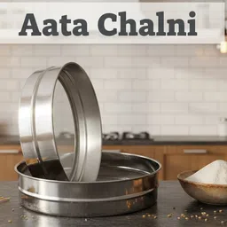 Utensil Kitchen Rack Kitchen Atta Chalni – Pack of 2, Rust-Free Steel Steel-image-43