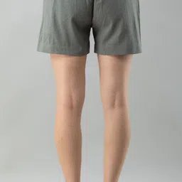fashion cloud Solid Women Grey Regular Shorts image 2