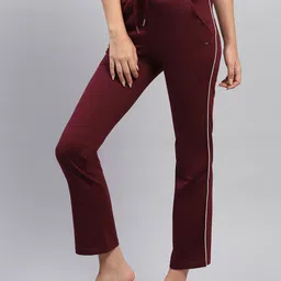 monte carlo Women Solid Maroon Track Pants image 2