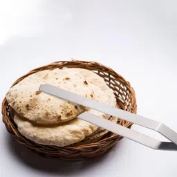 wood smiths Stainless Steel Roti Chimta Heavy Duty Tong for Chapati & Kitchen Use 25 cm Roasting Tongs image 2