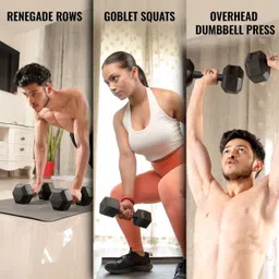 slovic PVC Dumbbells Set for Home Gym | 5 Kg | Set of 2 | Fixed Weight Dumbbell image 5