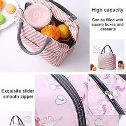 Lunch Bag Handle Insulation Cooler Bag for Women Picnic Travel Portable Lunch Bag-image-13