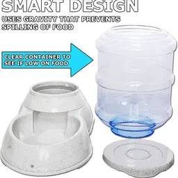 rexmon Self Dispensing Pet Feeder Automatic Gravity Dog & Cat Feeder Dry Food Dispenser Plastic Pet Bottle image 3