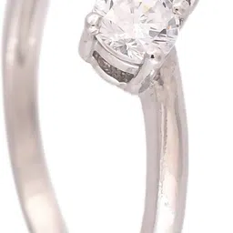 ratnavali jewels sterling silver 925 double stone ring Sterling Silver Cubic Zirconia Sterling Silver Plated Ring-picture-36