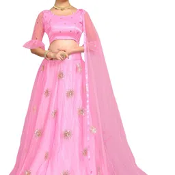 rukha fab Embroidered Semi Stitched Lehenga Choli-picture-15