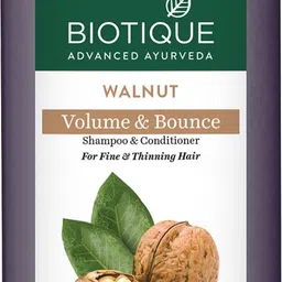 biotique Walnut Volume & Bounce Shampoo & Conditioner | Controls Hair Thinning-picture-20