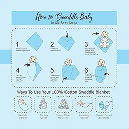 mom's home Printed Crib Swaddling Baby Blanket for AC Room image 4