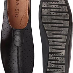 fausto Ethnic Festive Fashion Wedding Comfort Lightweight Back Open Jutis and Mojaris For Men image 4