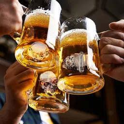 Alexvyan 3D 6 Mold Skull Silicone Flexible Ice Maker for Whisky Chocolate Black Silicone Ice Cube Tray image 4