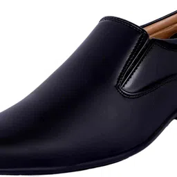 aaeshu Men's & Boy's Stylish & Comfortable Synthetic Leather Slip On Black Color Atractive busniess Shoe Uk_10 Slip On For Men image 2