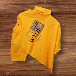 magneto Men Printed Round Neck Pure Cotton Yellow T-Shirt-picture-44