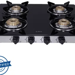 594 CT VETRO 1J (DT SERIES) with Double Drip Tray Glass Manual Gas Stove-image-3