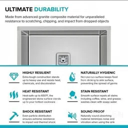 tantia 24 x 18 x 10 Single Bowl Handmade Kitchen Sink 24" x 18" x 10" Handmade Stainless Steel Single Bowl Kitchen Sink 053 Vessel Sink image 4