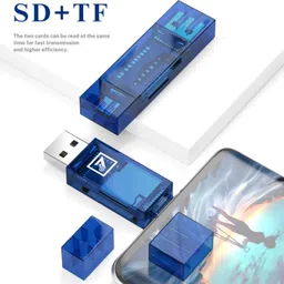 ONE 7 3-in-1 SD & TF Card Reader | Type C & USB Compatible | Supports TF, SD, SDHC Etc Card Reader image 2