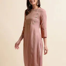 mirchi fashion Women Embroidered Viscose Rayon Straight Kurta-picture-19