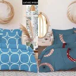 loom haven Cotton Double Flat 240 TC Abstract Bedsheet-picture-41