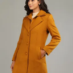 honnete 100 % Polyester Solid Coat For Women image 3