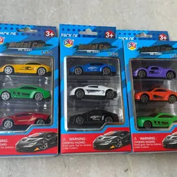 waktoro 3-Piece Die-Cast Small Metal Cars Toy Set image 2