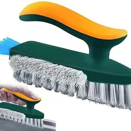 nbukt 4 in 1 Tile Grout Cleaner Brush with Squeegee, V-Shape Gap Scrub Brush Microfibre Wet and Dry Brush image 4
