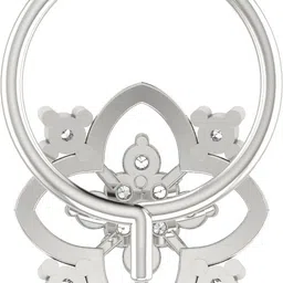 avsar Kaveri 14kt Cubic Zirconia White Gold Nose Wire image 3