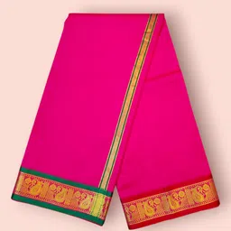 SareeAndDhoti Solid, Self Design Men Dhoti image 2